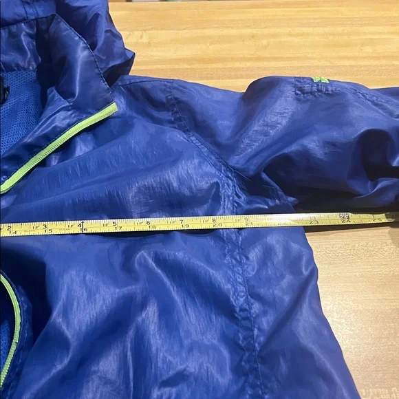 # 0848+ Unisex Deep Blue Hooded Waterproof Jacket - Picture 5 of 7